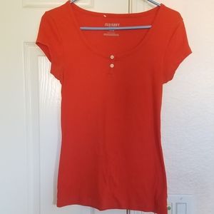 OLD NAVY Orange Ribbed Top
